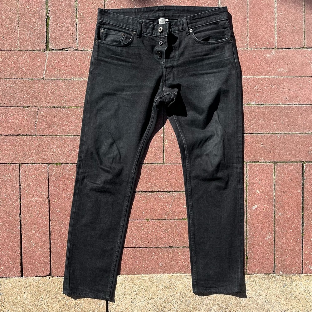 Railcar Fine Goods Spikes X026 Slim Taper 13oz Double Black Japanese Selvage